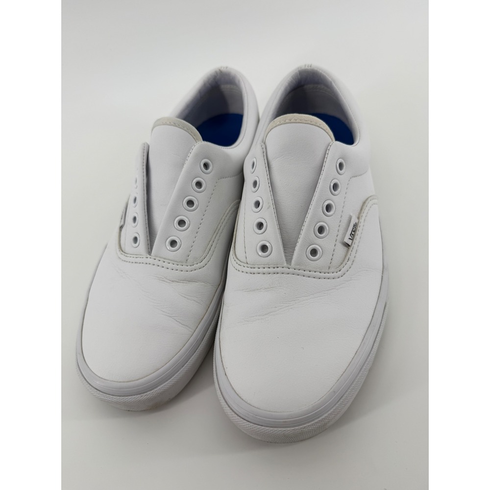 Vans Era White Leather Low Top Sneakers  Skate Shoes Copper Fit Insoles